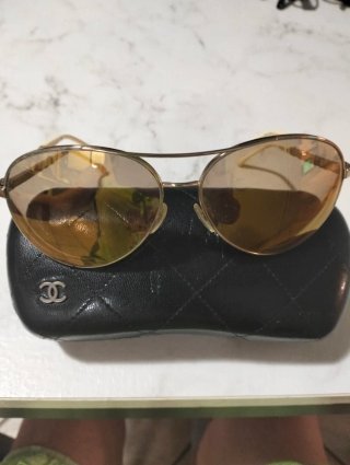 Occhiali da sole Chanel marrone/oro
