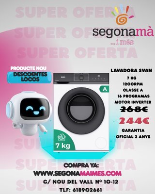 Lavadora Svan 7kg Nueva