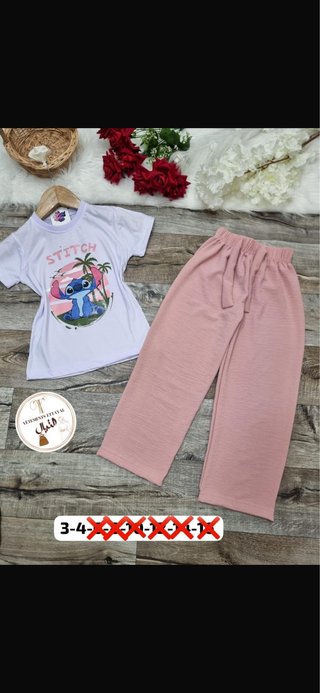 Conjunto niña camiseta pantalón y diadema