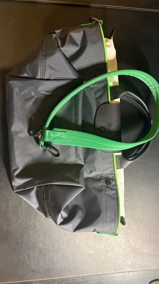 Longchamp Le Pliage Bolsa Gris/Verde