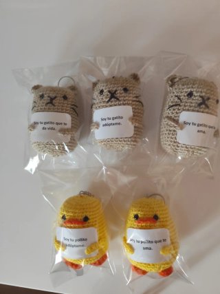 3 Muñecos de crochet de pera
