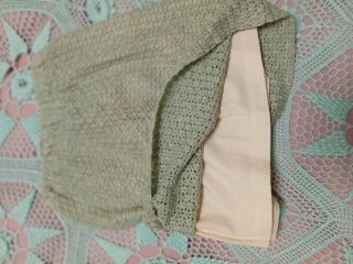 Conjunto 3 piezas crochet beige