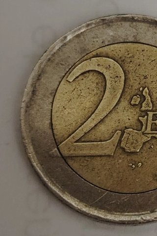 2 Euro Spagna 2002 Errore Metallo