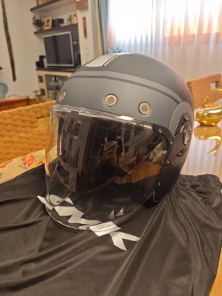 Casco Jet SMK Eldorado Talla L Gris. Seven