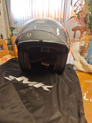 Casco Jet SMK Eldorado Talla L Gris. Seven