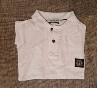 Polo Stone Island Bianco Taglia M