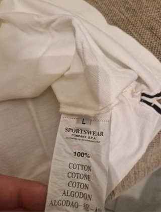 Polo Stone Island Bianco Taglia M