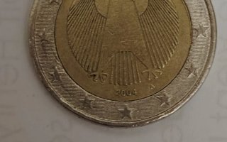 2 Euro Belgio 2004 Errore Eccesso Metallo