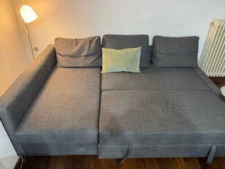 Sofá Cama Chaise Longue Gris Ikea