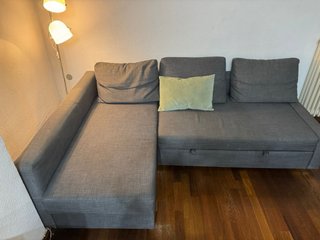 Sofá Cama Chaise Longue Gris Ikea