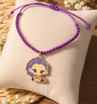 Pulsera K-Pop Morada y Dorada