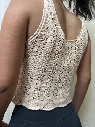 Top crochet beige Stradivarius