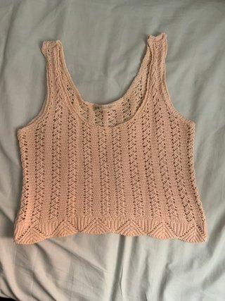 Top crochet beige Stradivarius