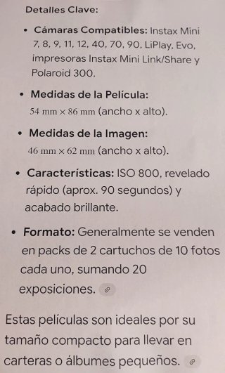 2 Paquetes Fuji Instax Mini 20 Hojas