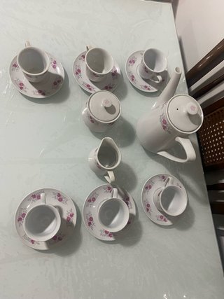 Juego de café floral