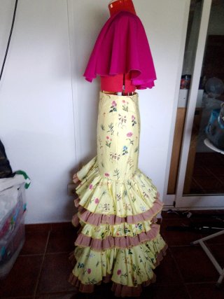 Falda Rociera Estampada Talla Única