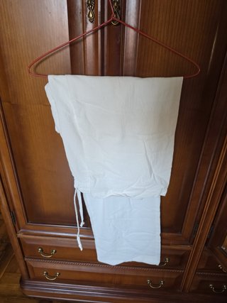 Pantalón blanco fluido talla única