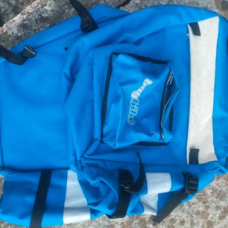 Alforjas para bicicleta azul