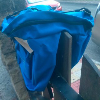 Alforjas para bicicleta azul