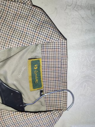 Chubasquero cuadros unisex beige/marrón