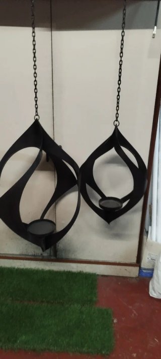 2 Lámparas ZEN Colgantes Metálicas Negras