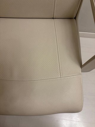 Silla de oficina Ikea beige cuero sintético