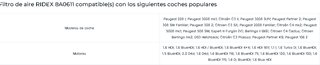 Cárter RIDEX + Filtro de Aire | NUEVOS Motores PSA