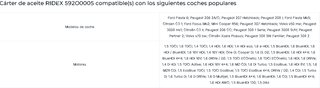 Cárter RIDEX + Filtro de Aire | NUEVOS Motores PSA