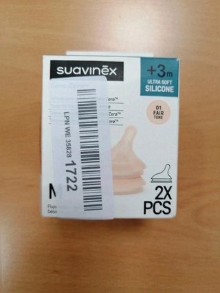 Suavinex. Pack de 2 tetinas para el biberón Anticolicos Zero Zero