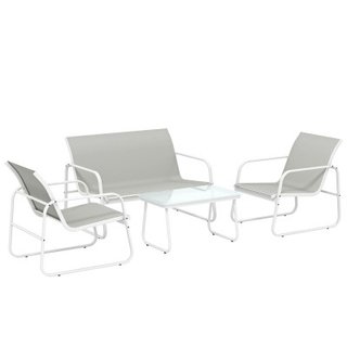 Outsunny Mobili da Giardino 112x73x74 cm Grigio ch