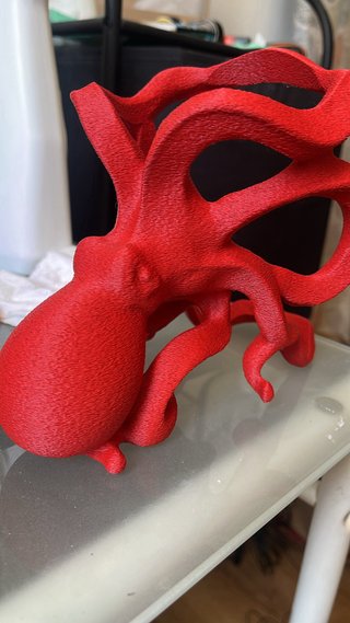 Porta bottiglia vino design polpo rosso