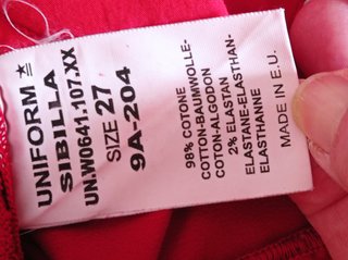 Pantaloni rossi da donna Uniform