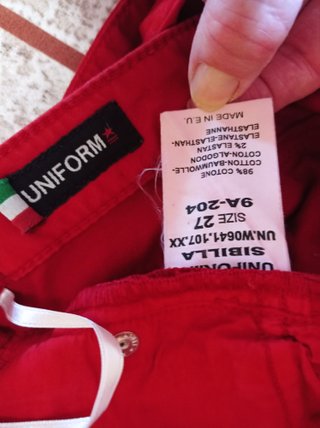 Pantaloni rossi da donna Uniform