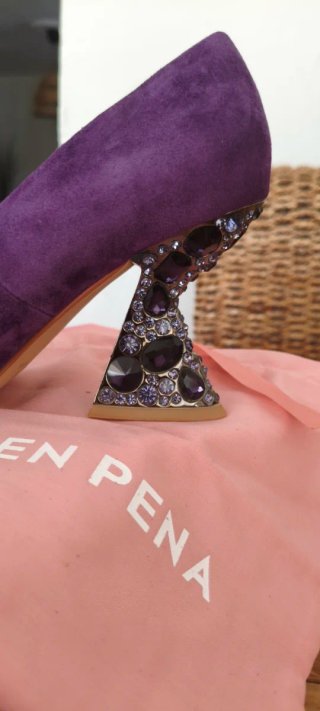 Zapatos de tacón joya morados