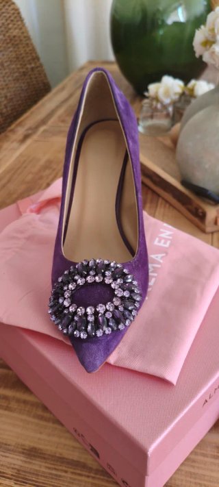 Zapatos de tacón joya morados