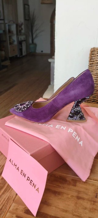 Zapatos de tacón joya morados