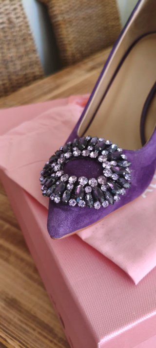 Zapatos de tacón joya morados