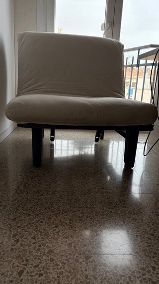 Sofá Cama Individual Amarillo y Azul
