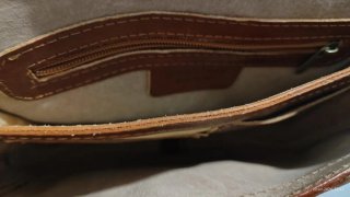 Bolso Cuero Genuino Marrón Nuevo