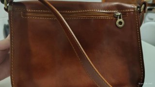 Bolso Cuero Genuino Marrón Nuevo