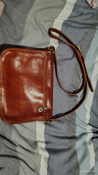Bolso Cuero Genuino Marrón Nuevo