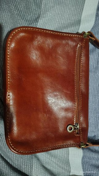 Bolso Cuero Genuino Marrón Nuevo