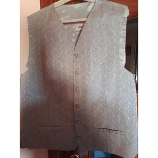 Chaleco de traje BORI gris/plateado