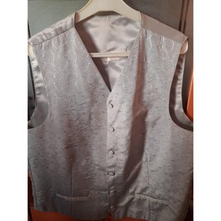Chaleco de traje BORI gris/plateado