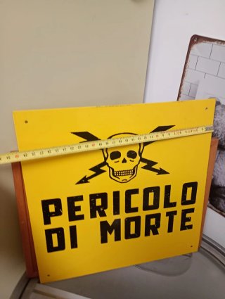 insegna metallo Pericolo di Morte 30×30 - Vintage