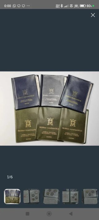 Lote 15 Carteras Pruebas Numismáticas 77 y 79