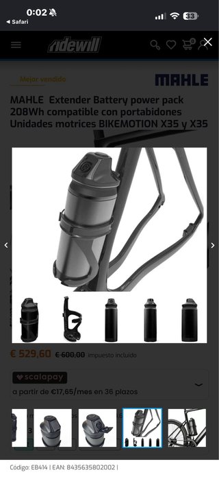 Batería Extensora MAHLE X35 208Wh