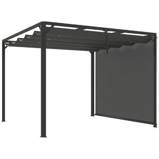 Gazebo Pergola Retrattile 3x3 m con Tenda a Rullo