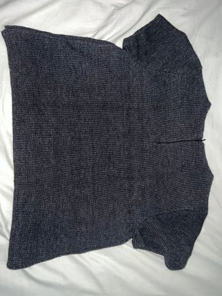 Camiseta punto Zara gris oscuro M/38/10