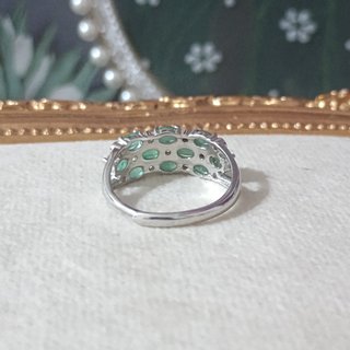 Anillo de plata Esmeralda Natural